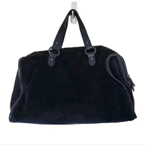 Juicy Couture Velour Pretty Day Satchel Bag Navy Shoulder Y2K Bedazzled Women's - Picture 2 of 16